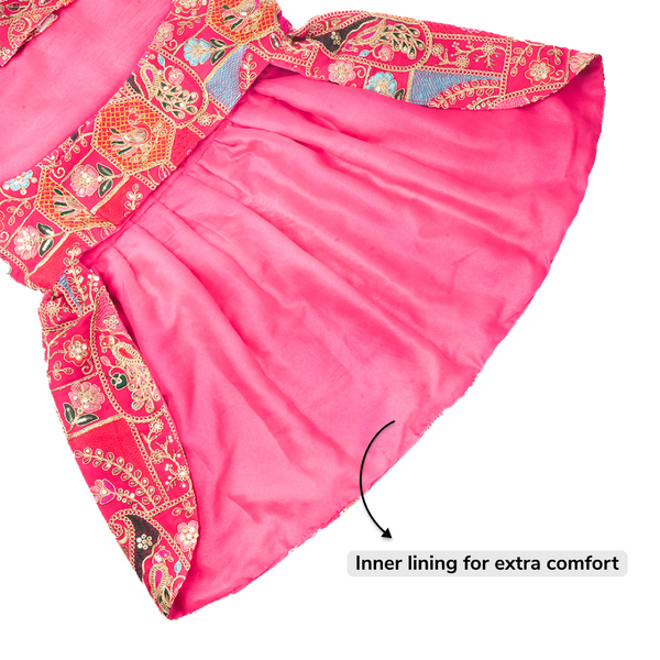 Skatrs Royale Lehenga for cats and dogs (Pink)