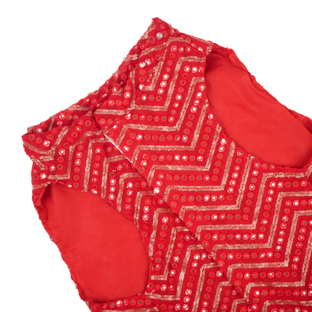 Skatrs Festive Mirror Sherwani for Cats and Dogs (Red) Both-Clothing & Accessories Skatrs