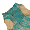 Skatrs Brocade Gold Printed Sherwani for Dogs and Cats (Teal) Both-Clothing & Accessories Skatrs