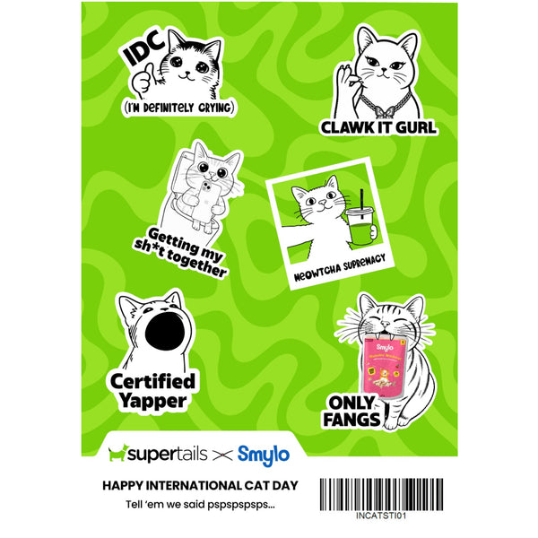 Supertails X Smylo International Cat Day Sticker