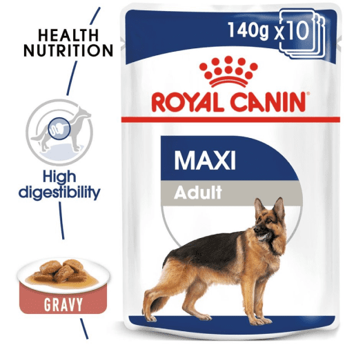 Henlo Baked Adult Dry Food and Royal Canin Maxi Adult Wet Food Combo
