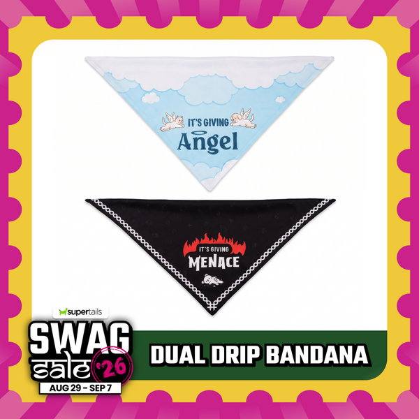 Skatrs Angel/Menace Reversable Bandana for Cats and Dogs