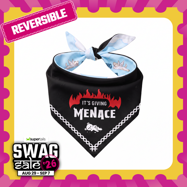 Skatrs Angel/Menace Reversable Bandana for Cats and Dogs