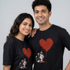 Skatrs Heartbeat Whiskers Oversized Tee for Men and Women (Black) Pet Parent-Clothing & Accessories Skatrs