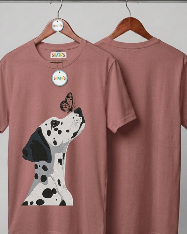 Skatrs Butterfly Boops Oversized Tee for Men and Women (Onion Pink)