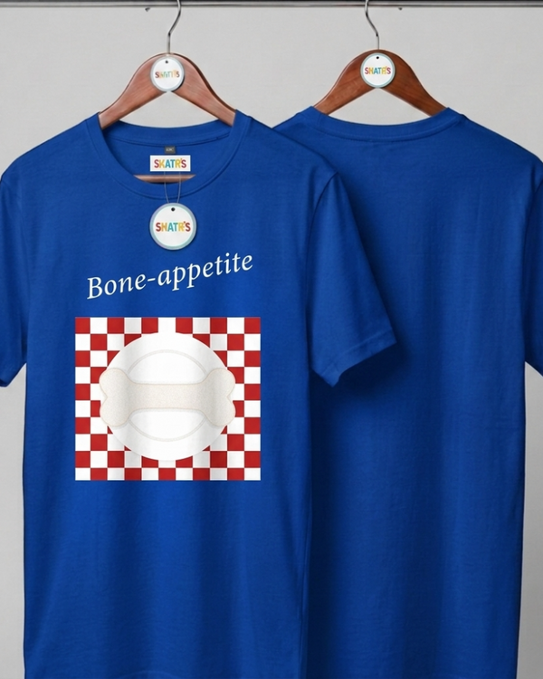 Skatrs Bone Appetite Graphic Cotton Tshirt for Men and Women