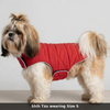 Skatrs Puffer Reversible Jacket for Dogs and Cats (Blue/Red) Both-Clothing & Accessories Skatrs S: 23-26 in Chest