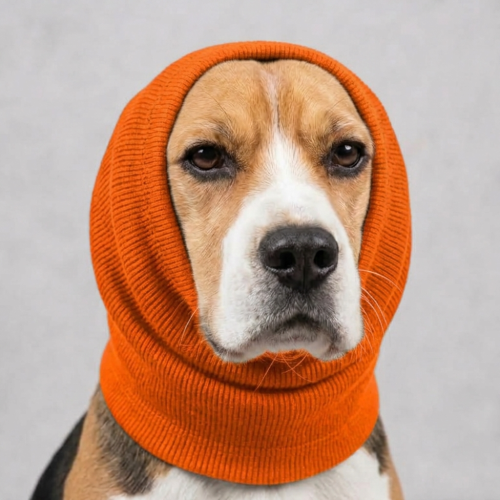 Skatrs Snug Cold & Sound Protection Ear Muffs for Dogs & Cats (Orange) Both-Clothing & Accessories Skatrs M