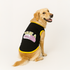 PawsIndia Take A Chill Pill Printed with Ribbed Sleeves TShirt for Dogs (Black) Dogs-Clothing & Accessories Pawsindia Dropship M