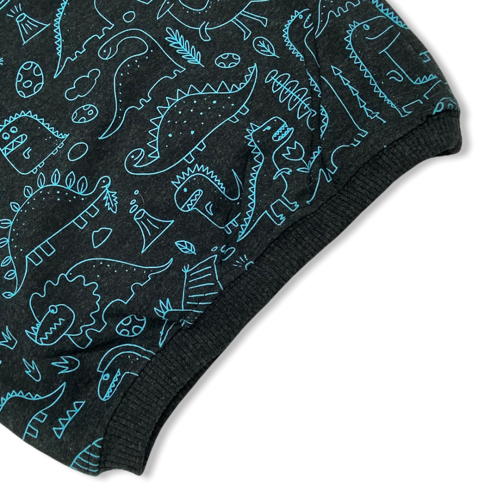 Talking Dog Club Doggy Warmer Dino Sweatshirt for Dogs (Charcoal)