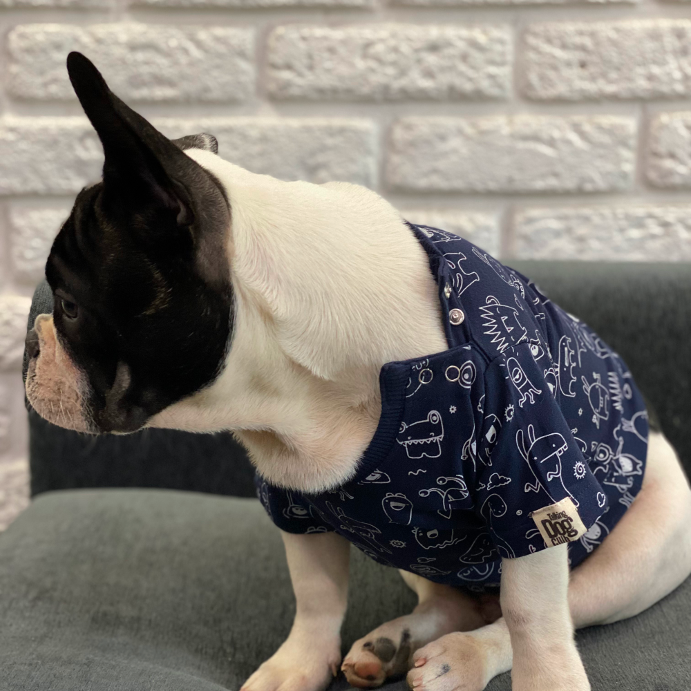 Talking Dog Club Doggy Warmer Monster Sweatshirt for Dogs (Navy Blue) Both-Clothing & Accessories Talking Dog Club Dropship