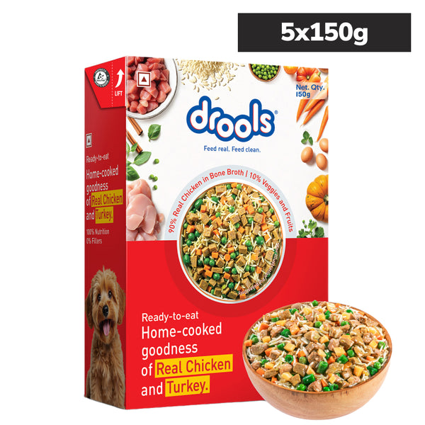 Drools Tetra Pack Real Chicken Turkey Dog Fresh Food