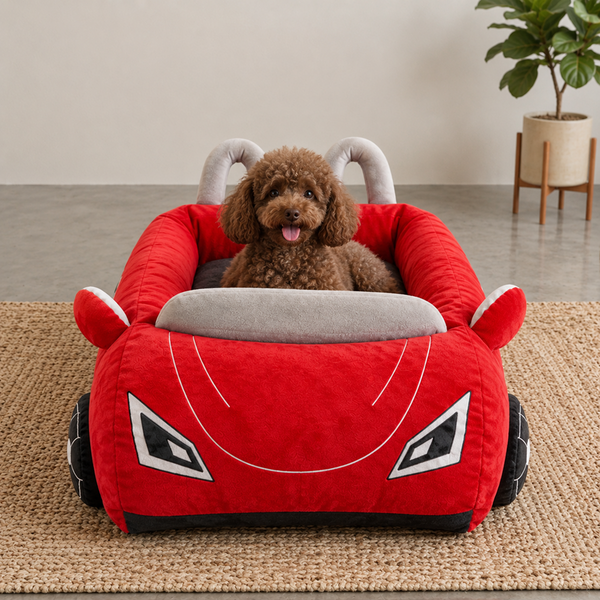 Pets Way Furrari Car Bed for Small Dogs (Red)