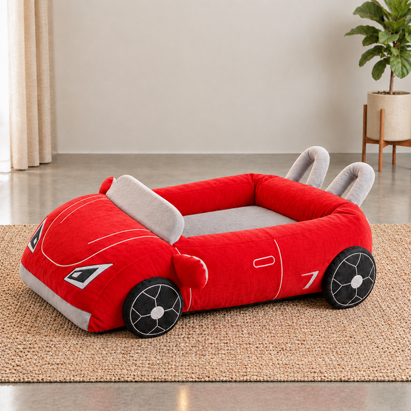 Pets Way Furrari Car Bed for Small Dogs (Red)