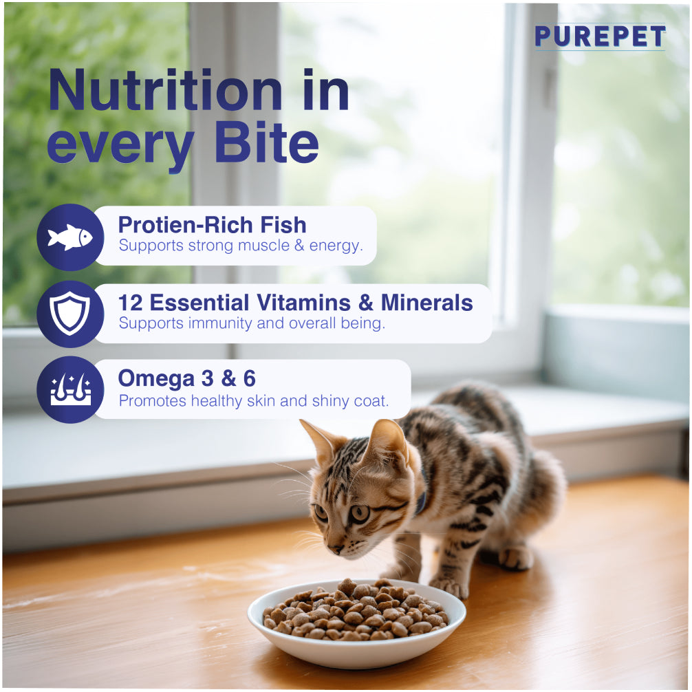 Purepet Ocean Fish Adult Cat Dry Food Cats- Dry food Purepet