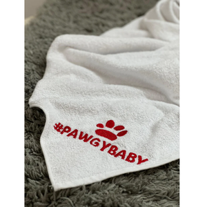 Pawgypets Pet Towel for Dogs and Cats (White)