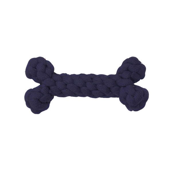 Skatrs Bone Shaped Rope Chew Toy for Dogs and Cats (Royal Blue)
