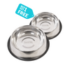 Skatrs Anti Skid Stainless Steel Bowl for Dogs and Cats (Buy 1 Get 1) Both-Bowls & Feeders Skatrs S:225mL