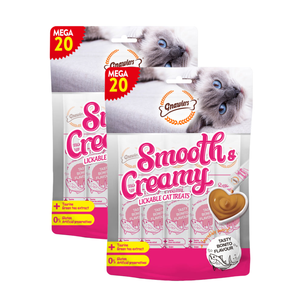 Gnawlers Bonito Flavour Creamy Cat Treats (300g) Cats-Treats & Others Gnawlers 2x300g
