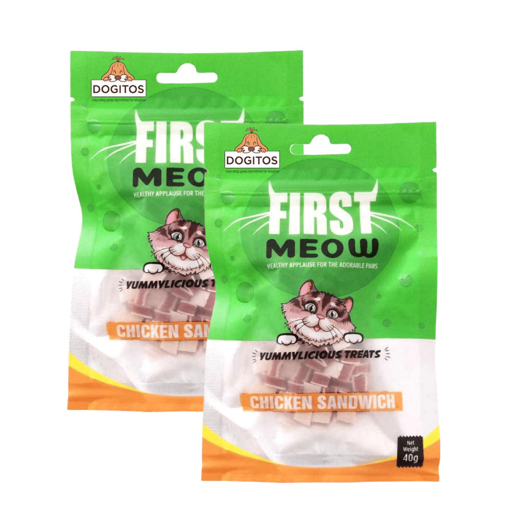 First Meow Chicken Sandwich Cat Treat Cats-Treats & Others First Meow 2x40g