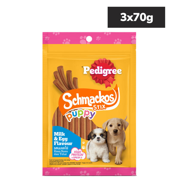Pedigree Schmackos Stix Milk & Egg Flavour Puppy Dog Treat