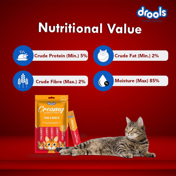 Drools Tuna & Bunito , Salmon & Skipjack and Crab & Chicken Creamy Cat Treats Combo