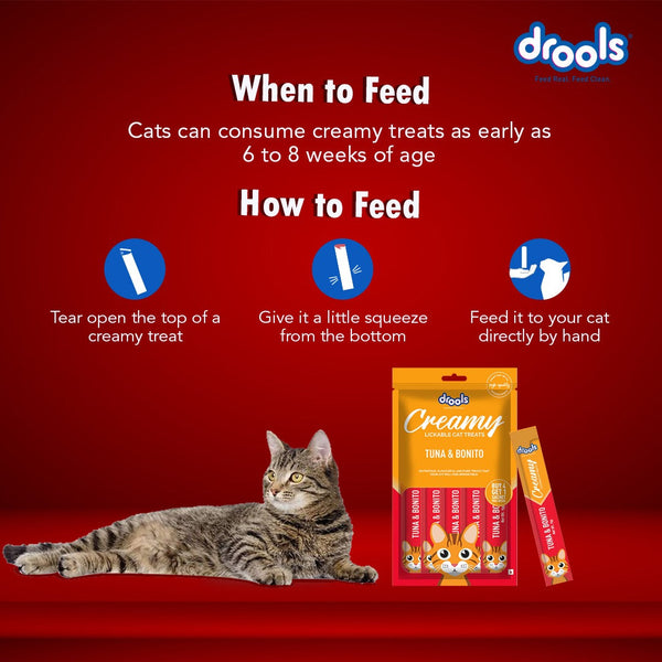 Drools Tuna & Bunito , Salmon & Skipjack and Crab & Chicken Creamy Cat Treats Combo