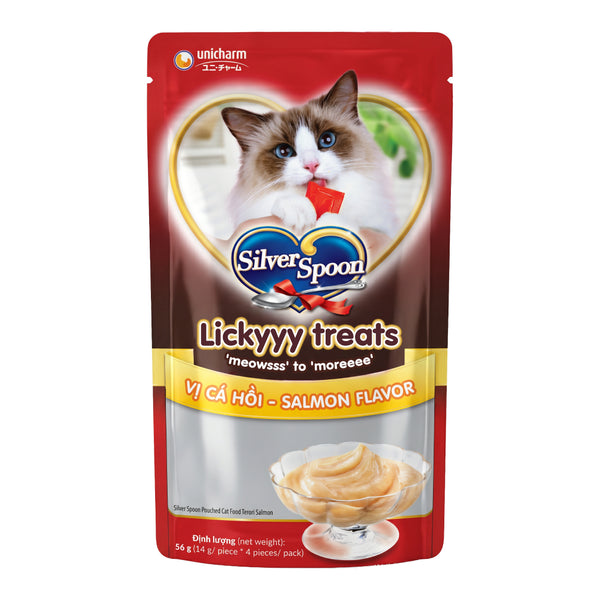 Unicharm Silver Spoon Licky Creamy Salmon Puree Stick Torori Salmon Cat Treats