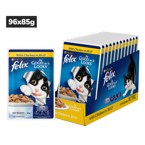 Purina Felix Chicken with Jelly Adult Cat Wet Food Cats-Wet Food Felix 96x85g