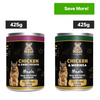 Dog Meal Chicken & Sweet and Moringa Chicken Potato Dog Wet Food Combo Dogs-Wet Food Dog Meal 2x425g