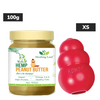 Healing Leaf Hemp Peanut Butter and Kong Classic Toy Combo for Dogs Exclusive Combo Exclusive Combo 100g+XS
