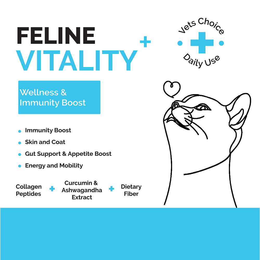 Goofy Tails Chicken Flavoured Feline Vitality + Wellness & Immunity Booster Supplement for Cats Cats-supplements Goofy Tails