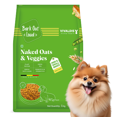 Bark Out Loud Naked Oats & Veggies Veg Mini & Small Breed Adult Dog Dry Food Dogs- Dry Food Bark Out Loud