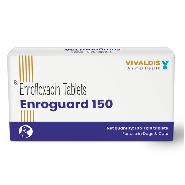 Vivaldis Enroguard 150mg (Enrofloxacin) Tablets for Dogs and Cats