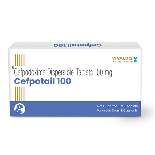 Vivaldis Cefpotail 100mg (Cefpodoxime) Tablets for Dogs and Cats