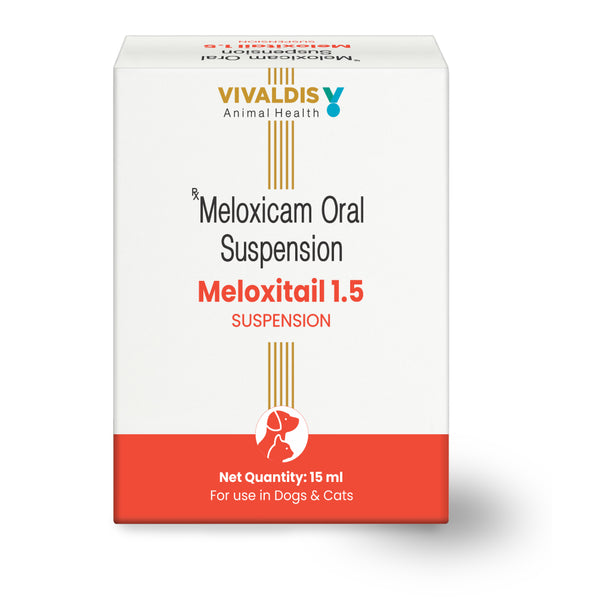 Vivaldis Meloxitail Meloxicam 1.5mg Oral Suspension for Dogs and Cats