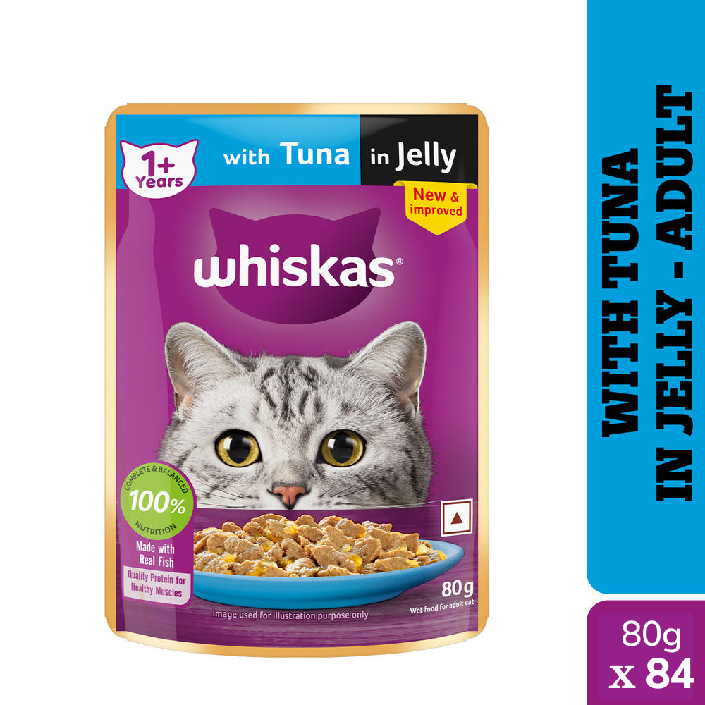 Whiskas Tuna in Jelly Meal Adult Cat Wet Food Cats-Wet Food Whiskas 84x80g