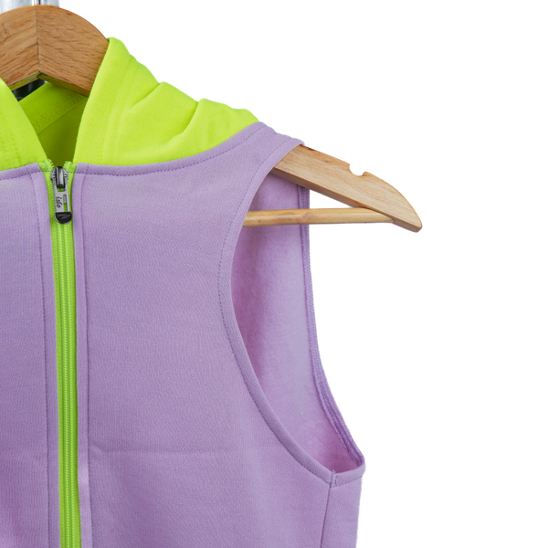 Skatrs Lilac Pop In-Style Hoodie For Dogs and Cats(Lilac & Neon Green)