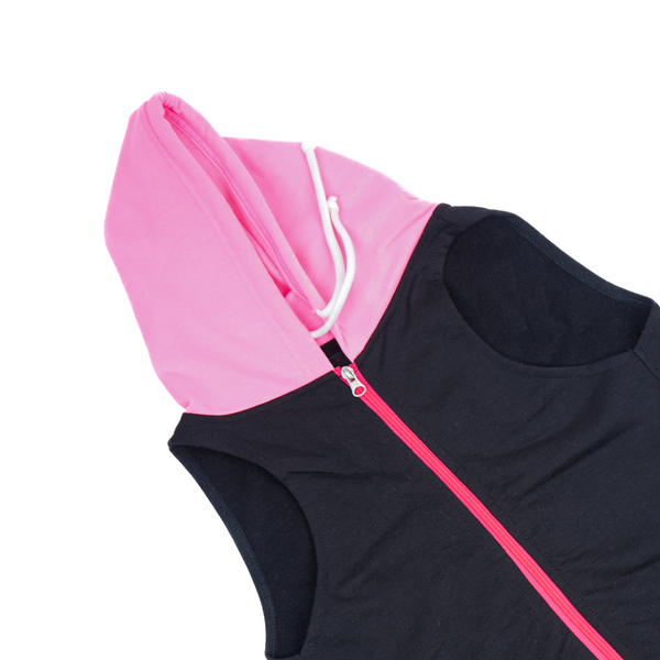 Skatrs Midnight Pop In-Style Hoodie For Dogs and Cats (Black & Neon Pink)