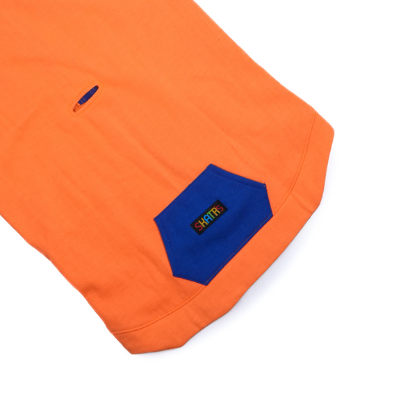 Skatrs Sunset Splash In-Style Hoodie For Dogs and Cats (Orange & Blue)