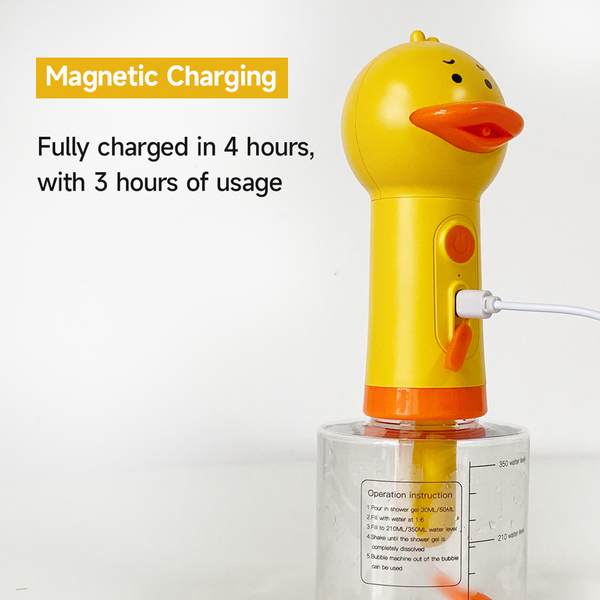 Talking Dog Club Oh Duck Shampoo Dispenser Spray with Free Bath brush for Dogs and Cats (Yellow)