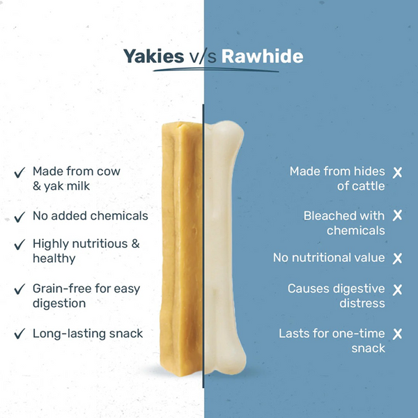 HUFT Yakies 100% Natural and Vegetarian Gluten Free Chew Bone for Dogs