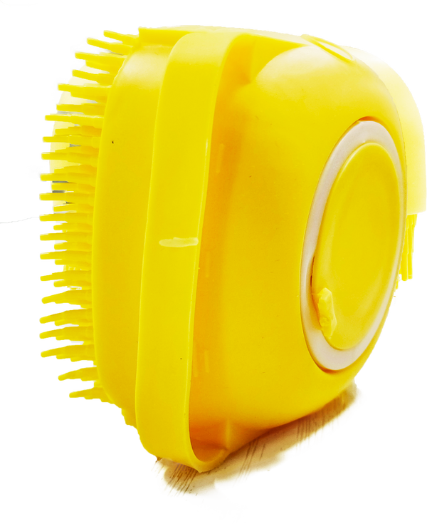 Beaphar Shampoo Bath Silicone Brush for Dogs and Cats (Yellow)