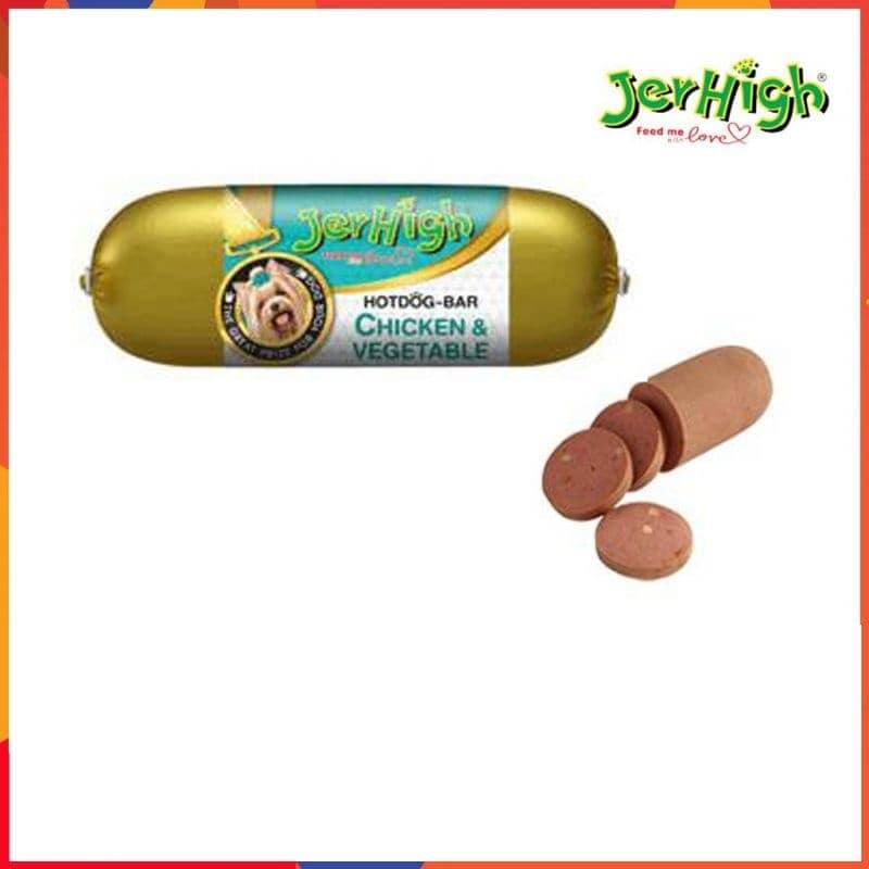 JerHigh Chicken & Vegetable Hot Dog Bar Dog Treats