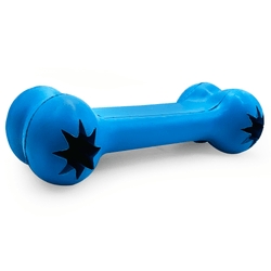 Goofy Tails Classic Interactive Rubber Bone Toy for Dogs (Blue)