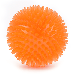 Basil Squeaky Rubber Ball Toy for Dogs (Orange)