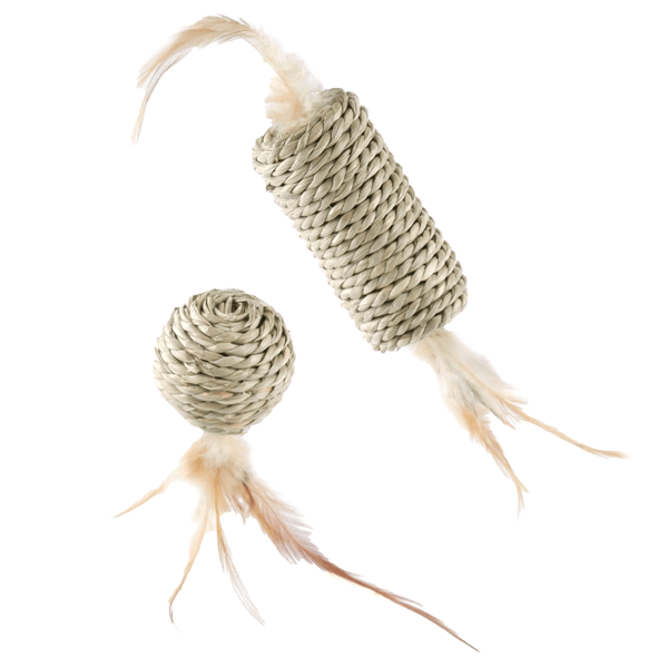 M Pets Natura Seagrass Roll & Ball Toy for Cats