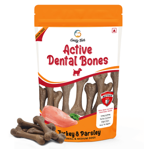 Goofy Tails Turkey and Parsley Active Dental Bone Dog Treats