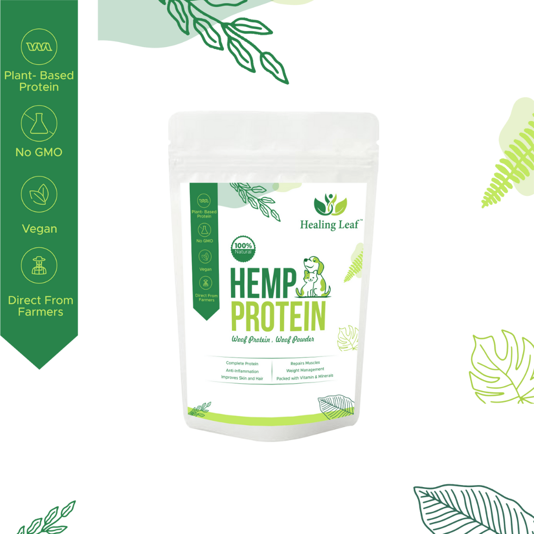 Healing Leaf Hemp Protein Powder for Pets and Drools Absolute Calcium Dog Supplement Tablets for Combo