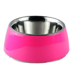 Basil Solid Color Melamine Bowl for Dogs and Cats (Pink)